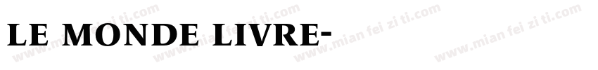 le monde livre字体转换
